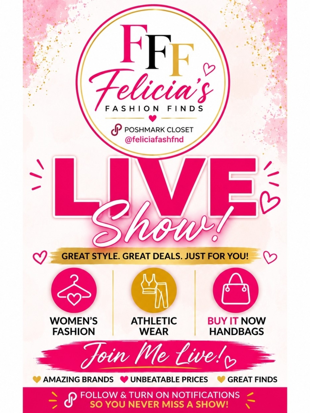 Felicia's‎ Fashion Finds LIVE Show JUNE 5,2026 12:15PM - Picture 1 of 2
